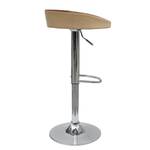 Barhocker Lakeland l Kunstleder / Metall - Beige / Chrom