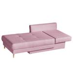 Chaise longue Kalbar Structuurstof - Mauve - Armleuning vooraanzicht rechts