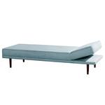 Chaise longue Lenora Structuurstof - Pastelblauw