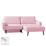 Ecksofa Lenora Strukturstoff - Mauve - Mit Schlaffunktion