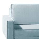Canapé d'angle Lenora tissu structuré - Bleu pastel - Sans fonction couchage