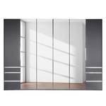 Vouwdeurkast Everly Grafiet/spiegelglas - Breedte: 300 cm