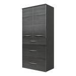 Midischrank Florida II Graphit / Eiche Rauchsilber Dekor