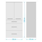 Armoire de salle de bain Florida II Gris brillant / Gris graphite