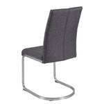 Chaises cantilever Bruce (lot de 2) Tissu / Acier inoxydable - Gris vintage