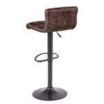 Chaises de bar Austin (lot de 2) Microfibre / Acier inoxydable - Marron / Anthracite - Marron vintage