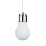 Hanglamp Bulb IV glas/staal - 1 lichtbron