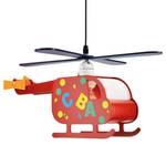 Suspension enfant Hubschrauber Rouge - Bois massif - 15 x 20 x 43 cm