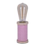 Tafellamp Max glas / massief eikenhout - 1 lichtbron - Roze