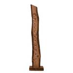 Lampe déco Willkommen Marron - Bois massif - 22 x 104 x 12 cm