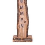 Lampe déco Willkommen Marron - Bois massif - 22 x 104 x 12 cm