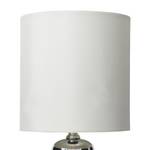 Lampe John Tissu mélangé / Verre - 1 ampoule - Blanc