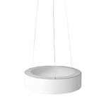 LED-Pendelleuchte Carla Acrylglas / Edelstahl - 1-flammig - Weiß - Durchmesser: 45 cm