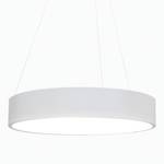 Suspension Carla Plexiglas / Acier inoxydable - 1 ampoule - Blanc - Diamètre : 60 cm