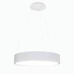 LED-Pendelleuchte Carla Acrylglas / Edelstahl - 1-flammig - Weiß - Durchmesser: 60 cm