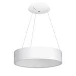 Suspension Carla Plexiglas / Acier inoxydable - 1 ampoule - Blanc - Diamètre : 60 cm