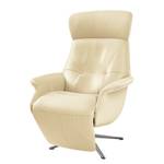 Fauteuil relax Anderson II Cuir Neto : Crème - Chrome brillant - Couvert