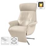 Fauteuil relax Anderson II Cuir véritable Neka : Gris clair - Chrome brillant - Couvert