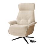 Fauteuil relax Anderson III Tissu Saia: Beige - Noir - Chêne