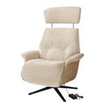 Fauteuil relax Anderson III Tissu Saia: Beige - Noir - Chêne