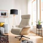 Fauteuil relax Anderson III Tissu Saia: Beige - Noir - Chêne