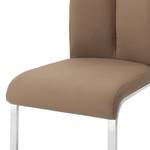 Chaises cantilever Anamela II (lot de 2) Cuir véritable - Marron