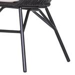 Rotan-fauteuil Candela (incl. zitkussen) - rotan/metaal - Zwart