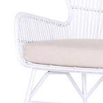 Rotan-fauteuil Candela (incl. zitkussen) - rotan/metaal - Wit