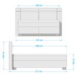 Lit boxspring Roslin Tissu