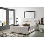 Lit boxspring Langholm Imitation cuir - Blanc