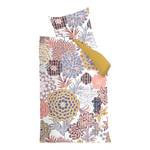 Mako-Satin-Bettwäsche Layered Bloom Baumwollstoff - Mehrfarbig - 155 x 200 cm + Kissen 80 x 80 cm
