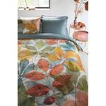 Parure de lit en satin mako Leafage Coton - Multicolore - 155 x 200 cm + oreiller 80 x 80 cm