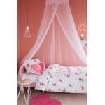 Renforcé beddengoed KIDS Butterfly Katoen - wit/roze - 135x200cm + kussen 80x80cm