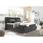 Boxspring Gadeby Microvezel - Grijs - 180 x 200cm