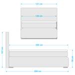 Boxspringbett Malm Antiklederoptik - Anthrazit - 120 x 200cm