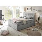 Lit boxspring Esrum Microfibre - Gris clair