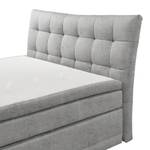 Lit boxspring Esrum Microfibre - Gris clair