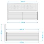 Boxspring Esrum Microvezel - Lichtgrijs