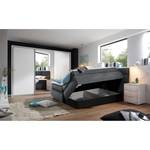 Boxspringbett Malm Antiklederoptik - Anthrazit - 180 x 200cm