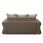 Slaapbank Larmond geweven stof - Taupe - Breedte: 165 cm