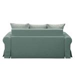 Canapé convertible Larmond Tissu - Gris menthe - Largeur : 185 cm