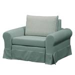 Slaapfauteuil LATINA Country met Hoes geweven stof - Geweven stof Sari / Geweven stof Habren: Mintgrijs  / Beige-Mintgrijs