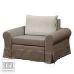 Schlafsessel LATINA Country mit Husse Webstoff - Webstoff Sari / Webstoff Habren: Taupe / Beige-Taupe