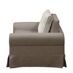 Schlafsessel LATINA Country mit Husse Webstoff - Webstoff Sari / Webstoff Habren: Taupe / Beige-Taupe