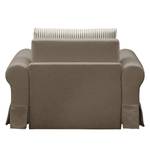 Schlafsessel LATINA Country mit Husse Webstoff - Webstoff Sari / Webstoff Habren: Taupe / Beige-Taupe