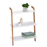 Open kast Bamboo deels massief bamboehout - wit/bamboe
