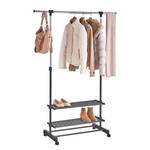 Rollgarderobe Safa Schwarz / Chrom