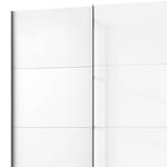 Schwebetürenschrank Easy Plus I Weiß/ Glas weiß - Polarweiß / Weißglas - 313 x 236 cm
