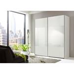 Armoire portes coulissantes Easy Plus I Blanc polaire / Verre blanc - 180 x 236 cm