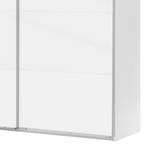 Zweefdeurkast Easy Plus I Poolwit/wit glas - 180 x 236 cm